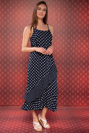 Defacto Kadin Puantiye Desenli Asimetrik Elbise J3169az 18sm Nv167 Fiyati Yorumlari Trendyol