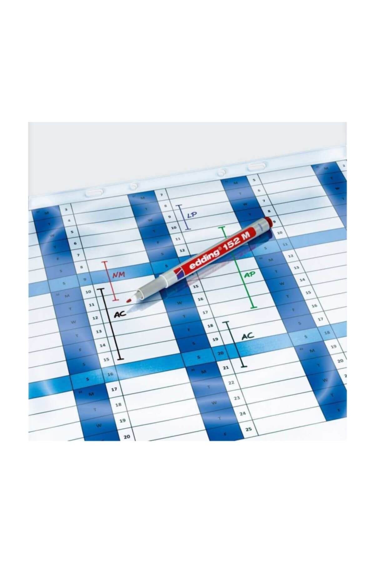 Edding-152M Erasable Acetate Pen 10 Pack Red 3