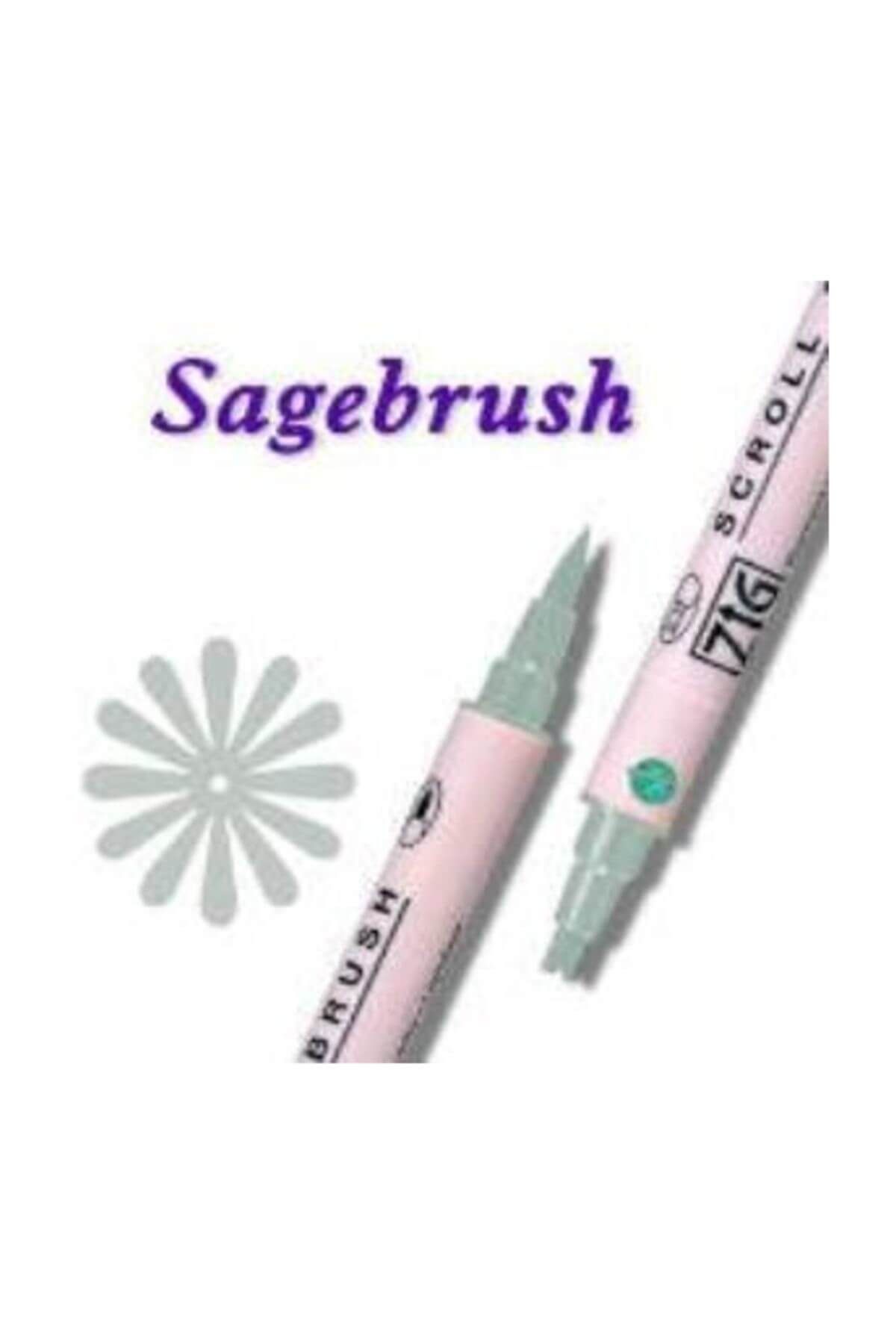 Zig-Scroll & Brush Double Line and Brush Tip Calligraphy and Shading Pen 404 Sagebrush 2