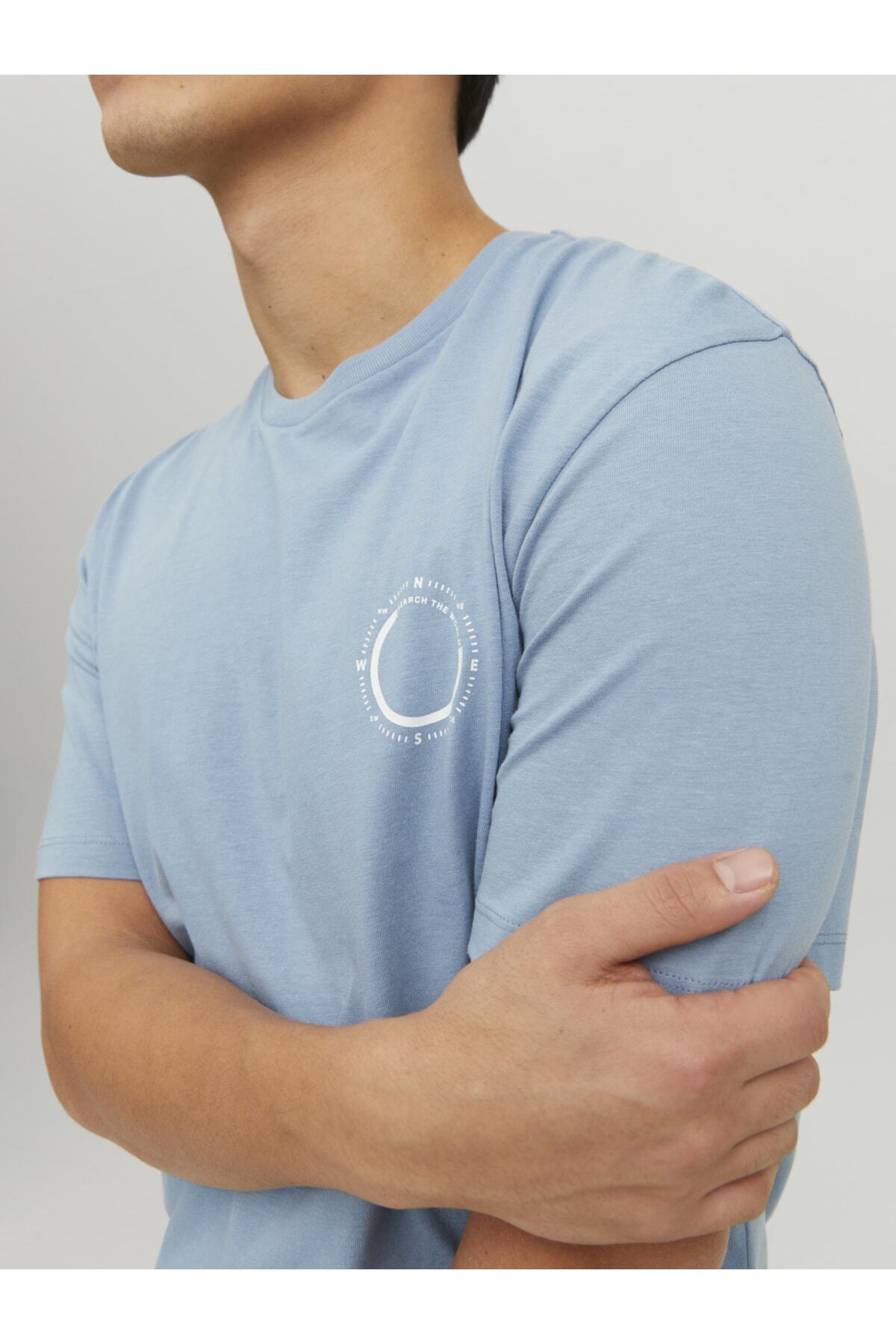 تیشرت مردانه آبی جک اند جونز | 12235245 اورجینال - تصویر 6