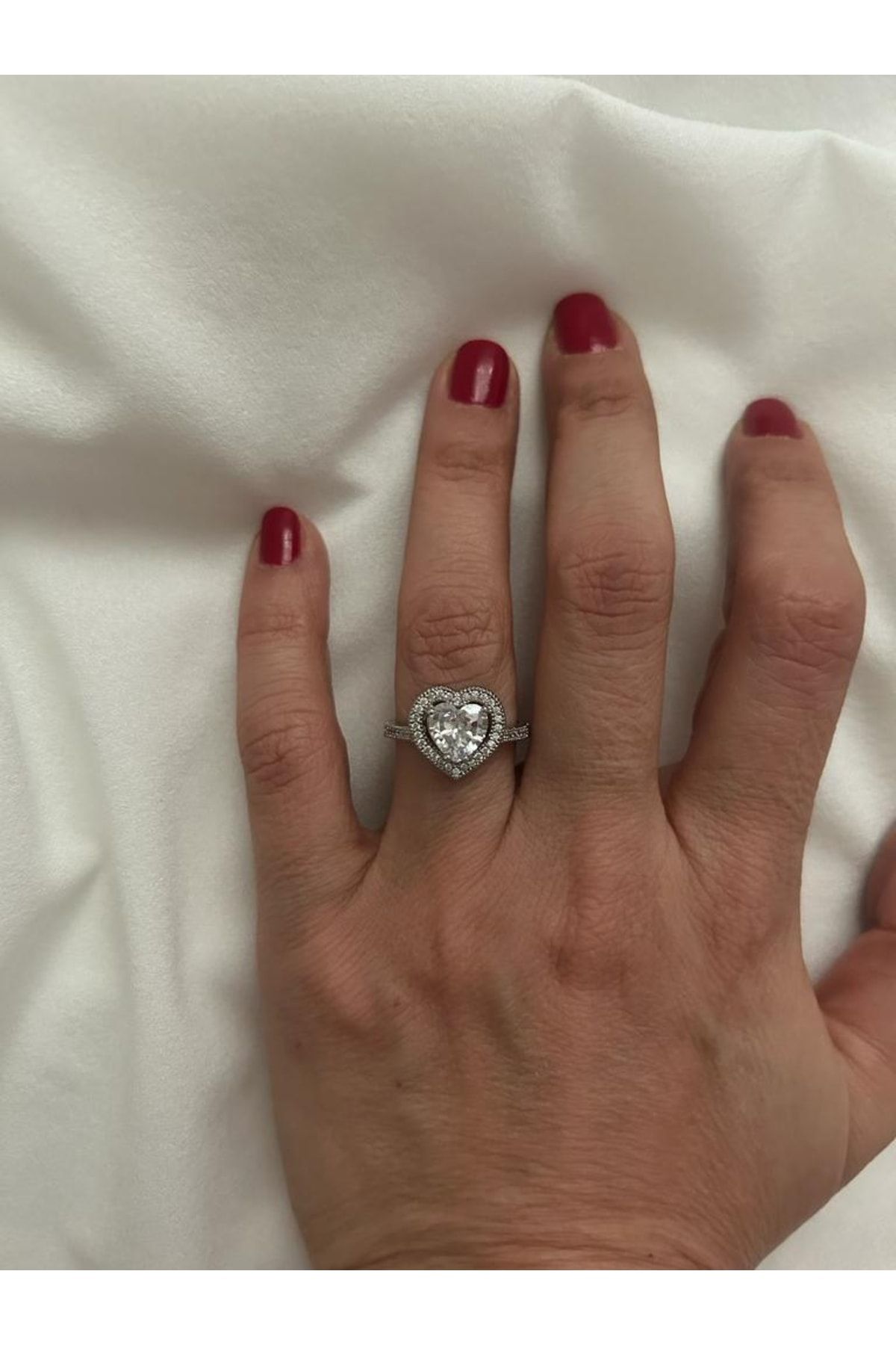 Pandora sparkling love heart best sale ring