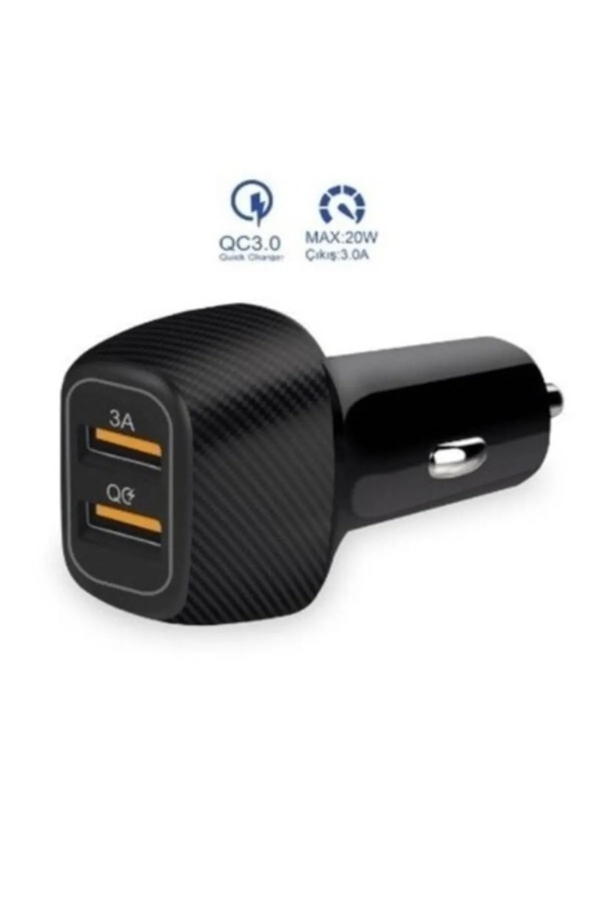 In-Car Charger 3.0 A Fast 30w Super Speed 2 Usb Output Cigarette Lighter