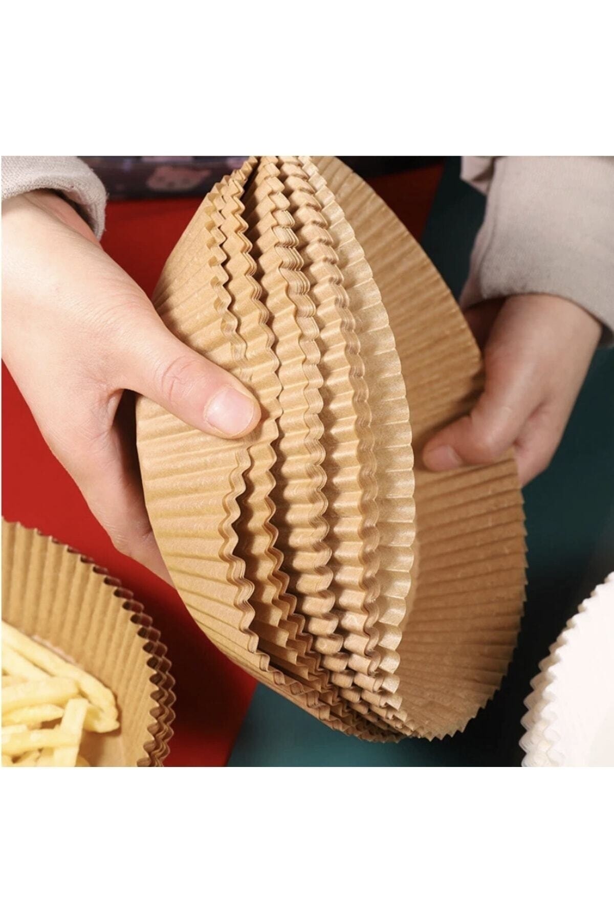KÜÇÜK EW 50 Adet Airfryer Pişirme Kağıdı Hava Fritözü Xiaomi Philips Yağsız Tefal Kumtel Mi Kağıt