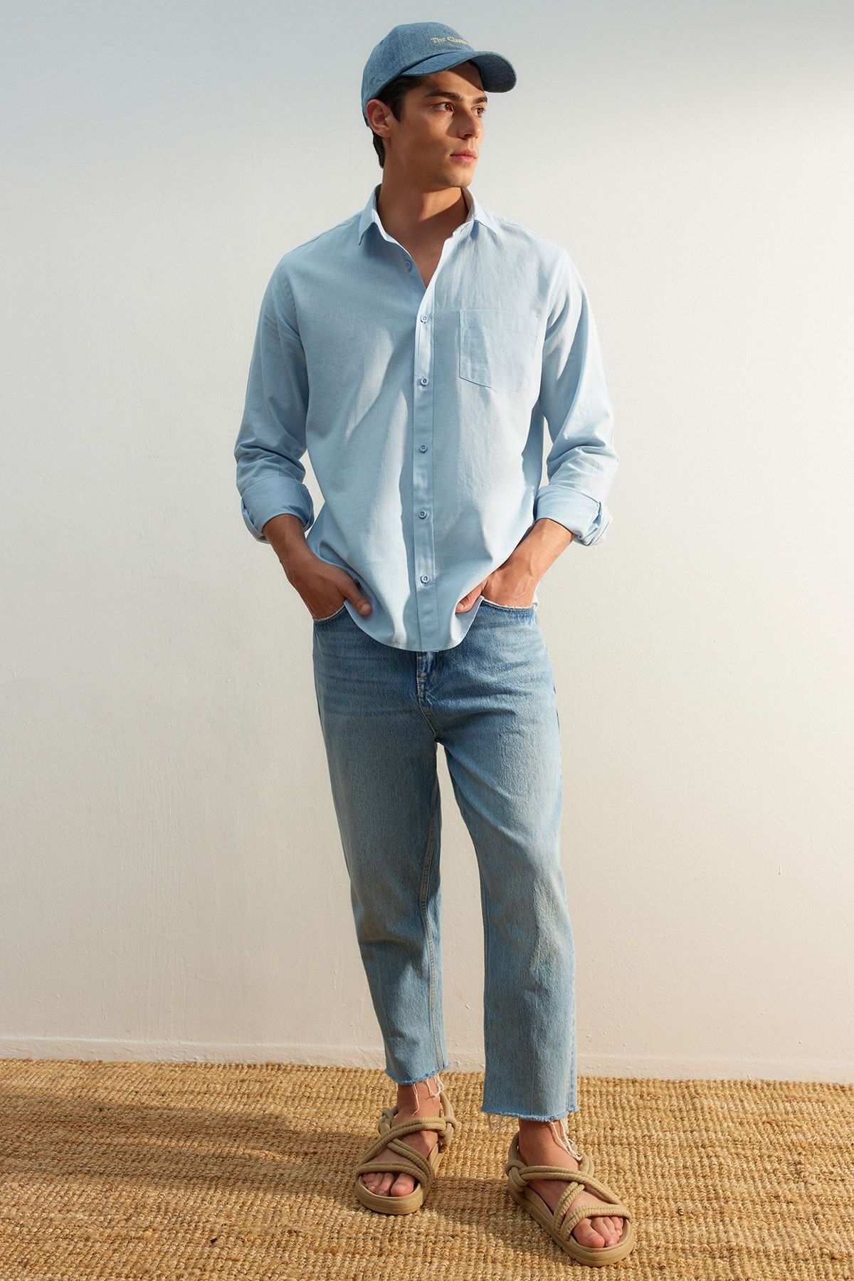 Trendyol Collection Hemd Blau Regular Fit