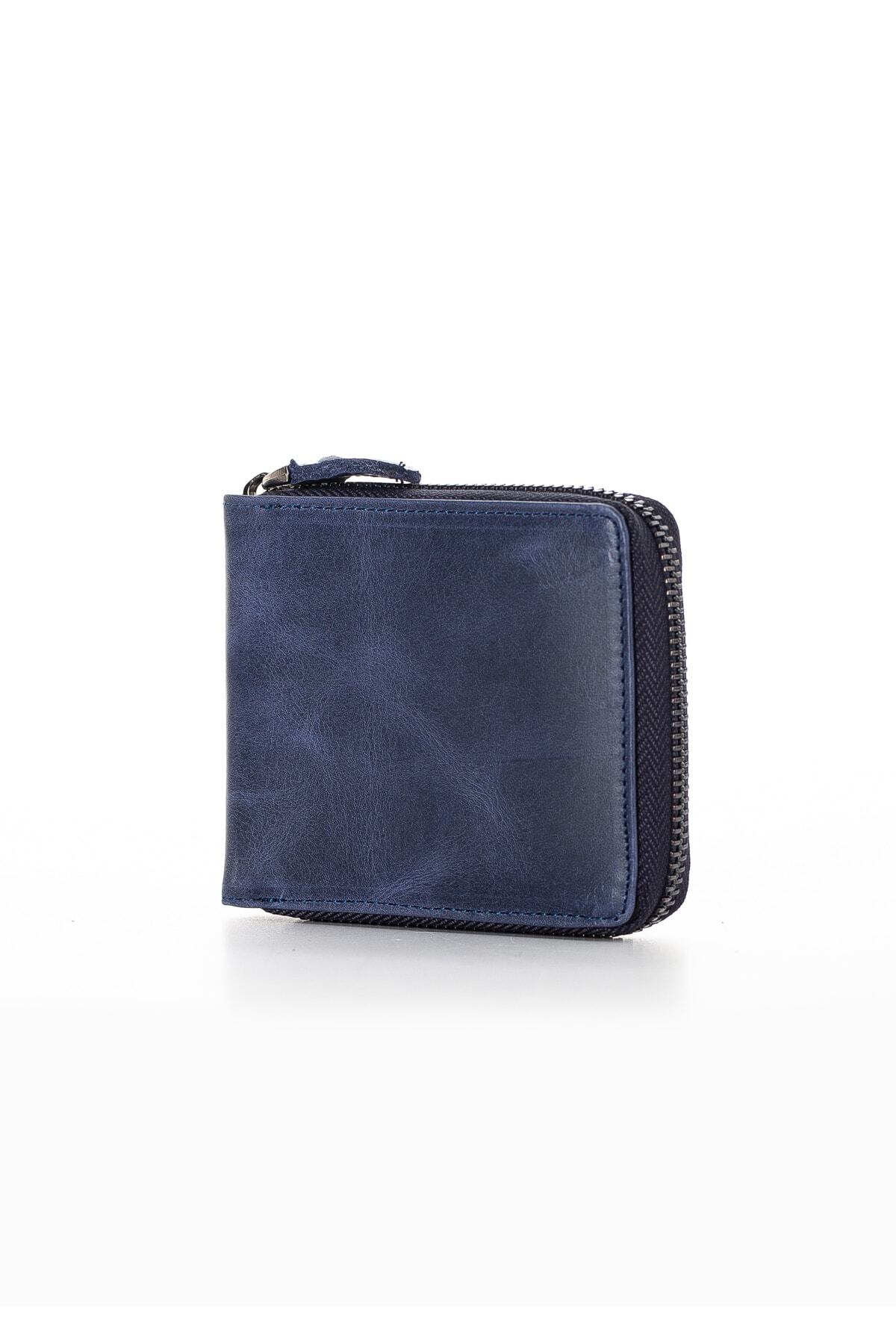 کیف پول مردانه آبی Niki Leather | Kod-281 اورجینال - تصویر 5