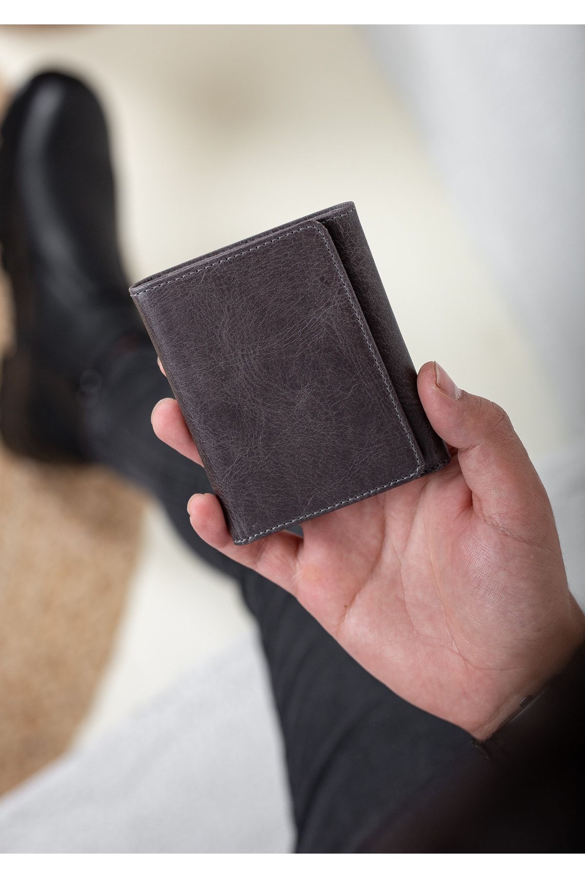 کیف پول مردانه و زنانه گومز پرنعمت چرمی پوشش دار Niki Leather