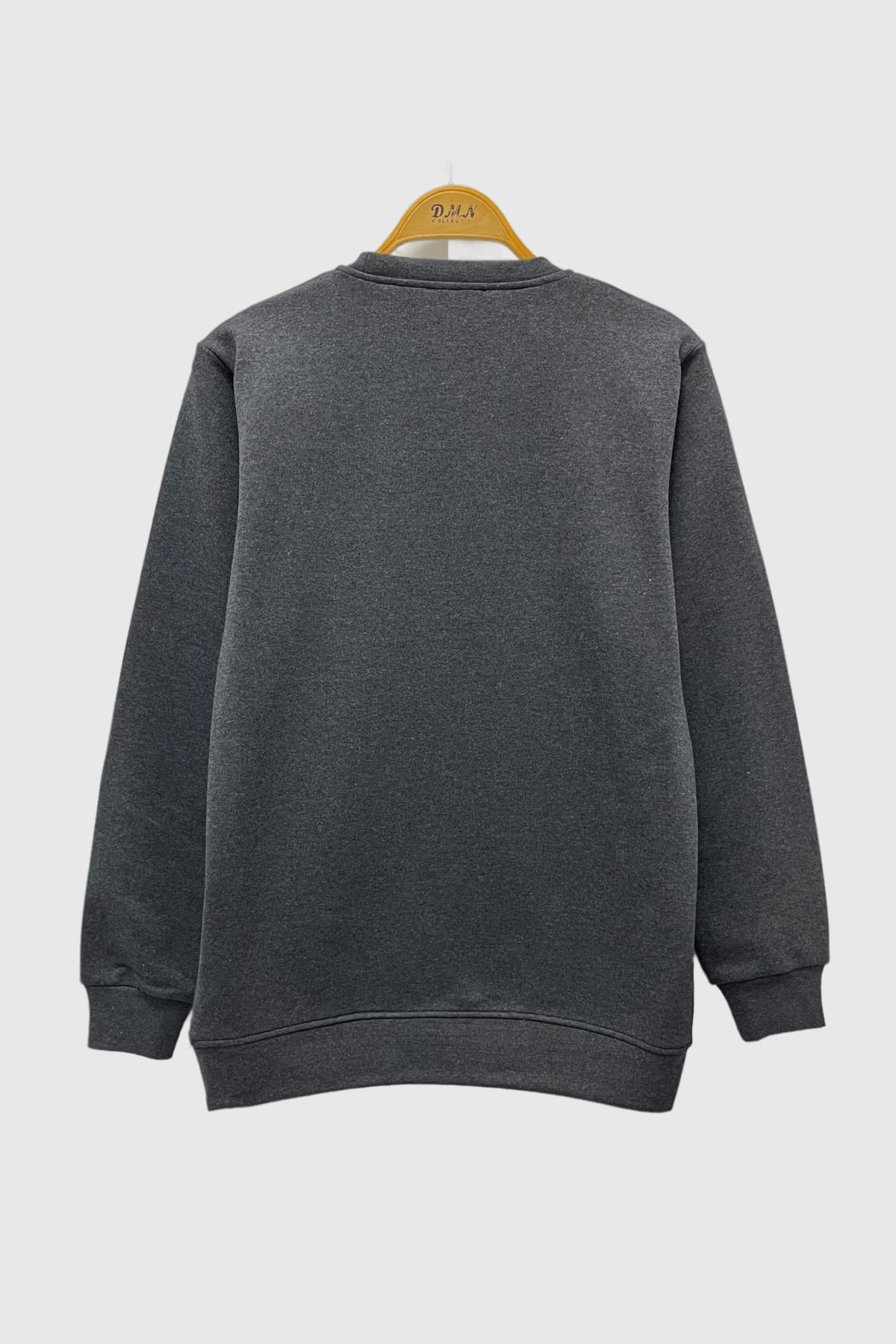 Sweatshirt Antrasit Düz Bisiklet Yaka — خاکستری P525451 — تصویر 3 از 4