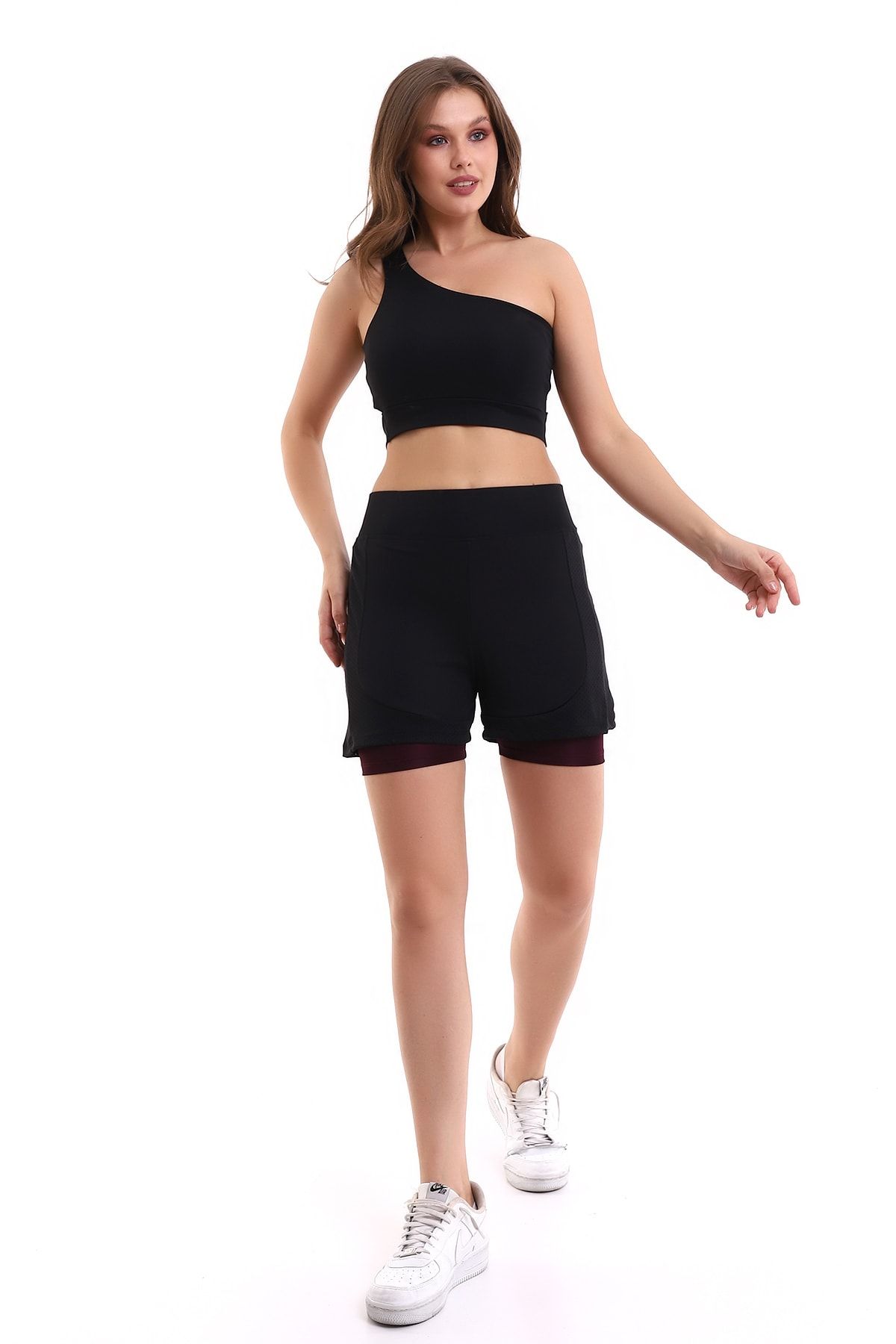 winmoda 2 Piece Women's Shorts With Inner Tights - Trendyol