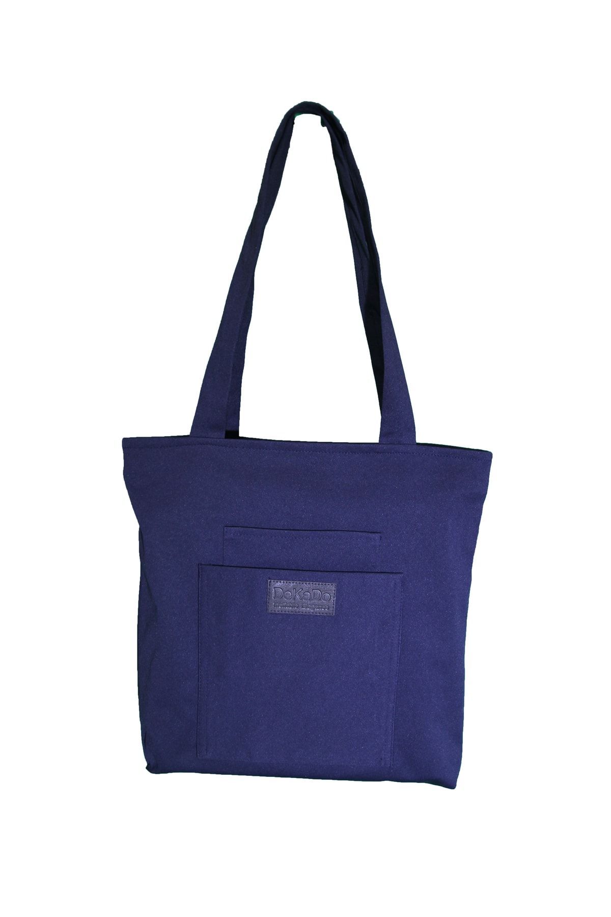 dekado Women s Navy Blue Zippered Hand and Shoulder Bag Fabric Tote Bag Special Tailored Creation