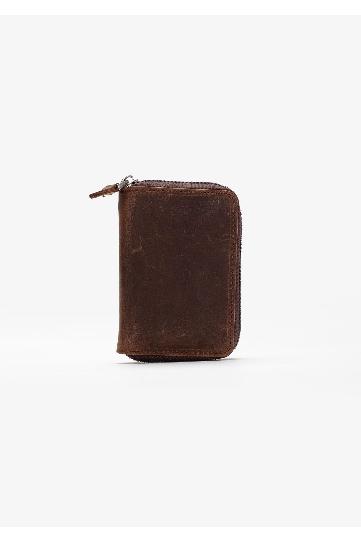 کیف پول مردانه و زنانه یونیسکس ARAHI پرنعمت نگهدارنده کارت قهوه چرمی Niki Leather