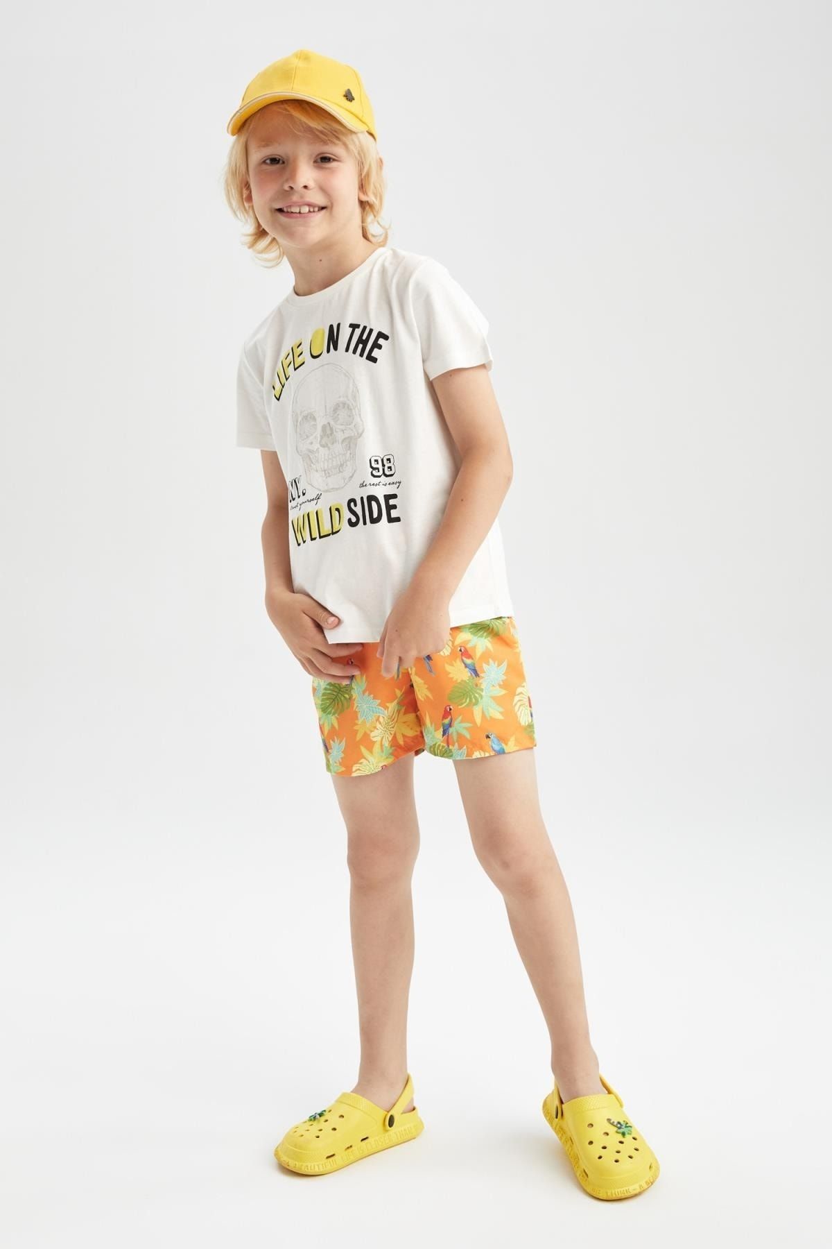 DeFacto Badeshorts Gelb Geblümt FN6224