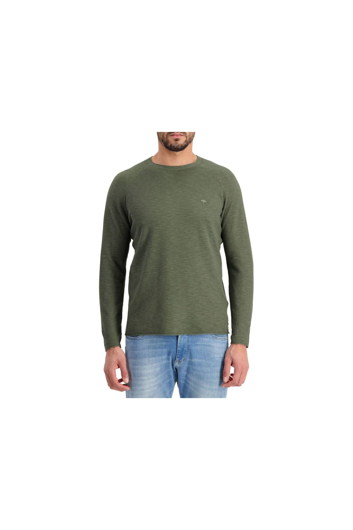 Fynch-Hatton Pullover - Grün Fit - Trendyol - Regular
