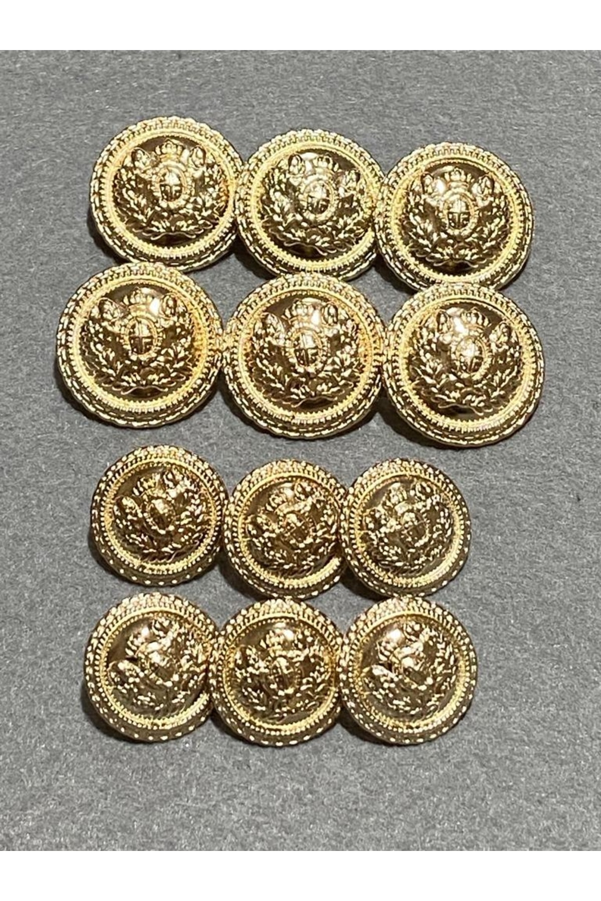 Blazer Jacket Button Wreath Crest Model Gold 6+6 Piece Set