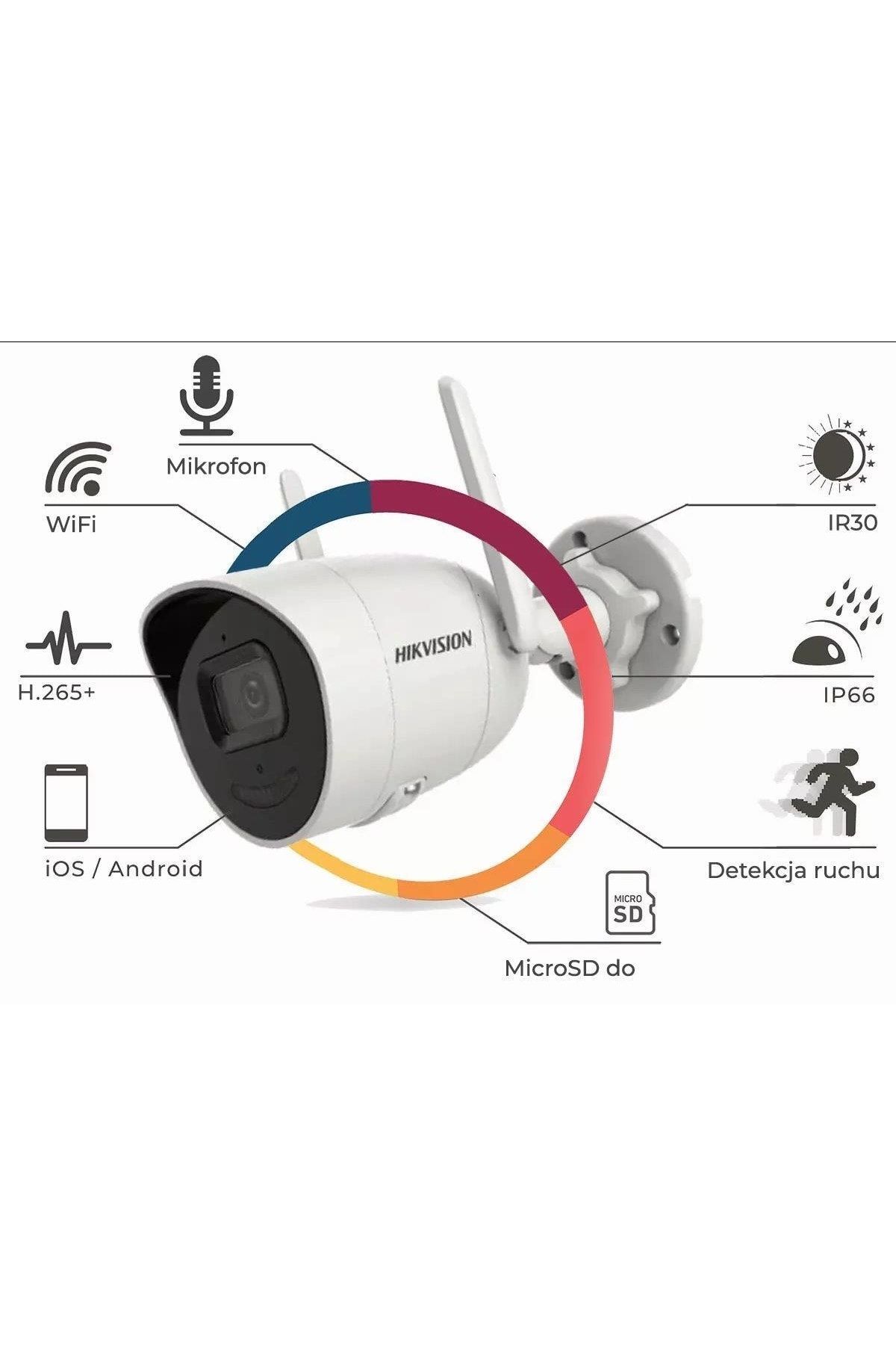 Nk42w0h-1t(wd)(d) 2mp H.265 Bullet Wifi Kamera Seti - 4