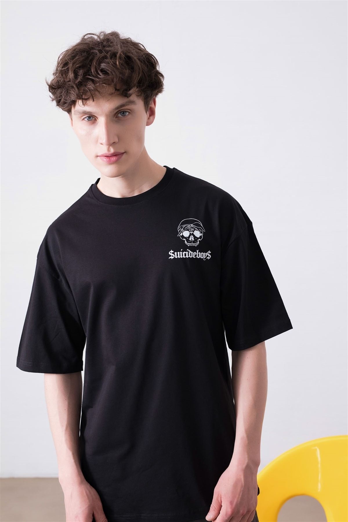 Trend Alaçatı Stili T-Shirt - Black - Oversize - Trendyol