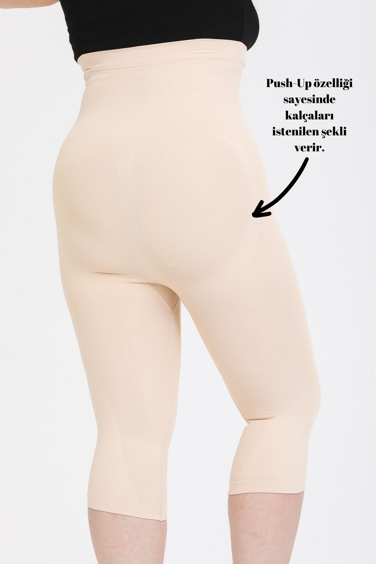 Elos Kadın 1 Beden Incelten Yüksek Bel Kapri Korse Dikişsiz(SEAMLESS) görsel 2