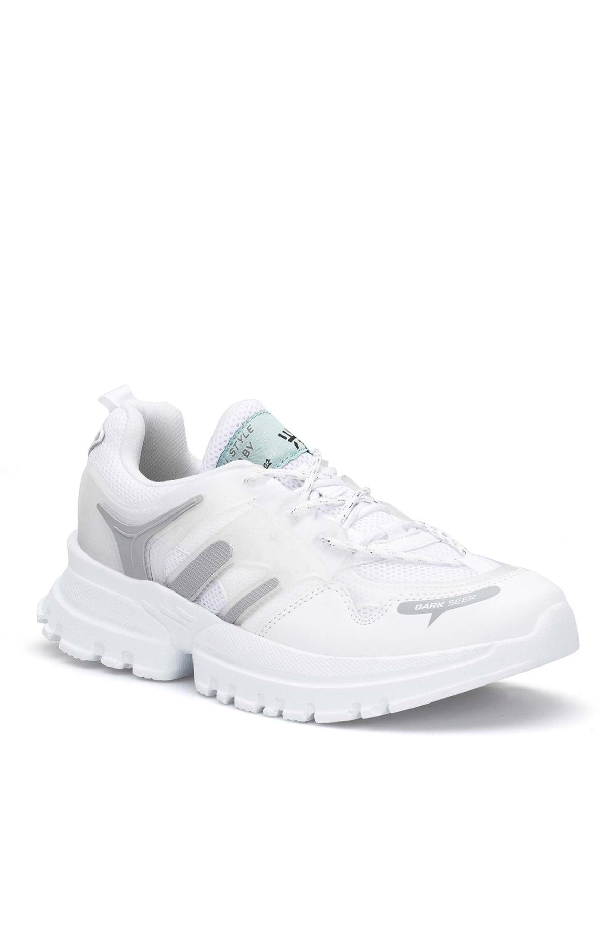 DARK SEER-Ganz weißer Damen-Sneaker 4