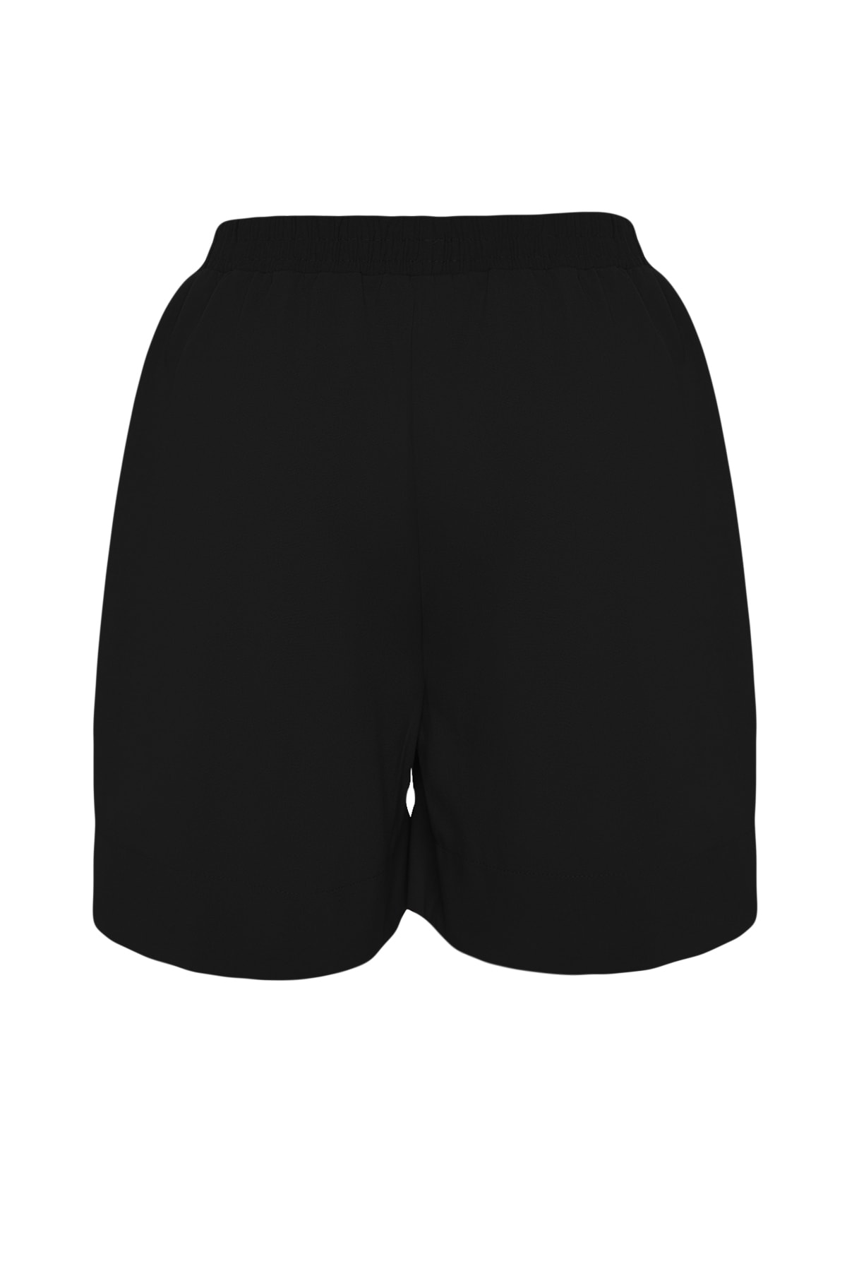 Trendyol Curve Große Größen in Shorts & Bermudashorts Schwarz Hoher Bund