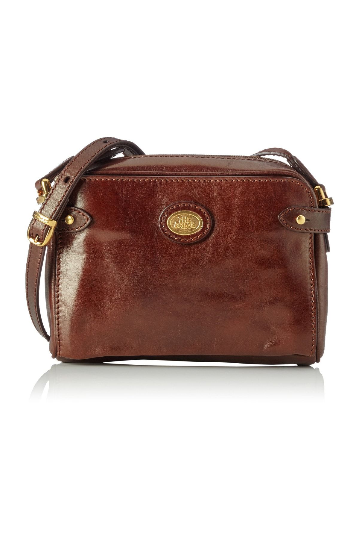 The Bridge Handtasche Braun Strukturiert