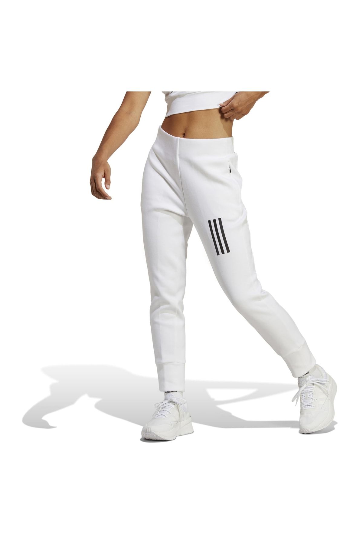 Adidas white sale track pants