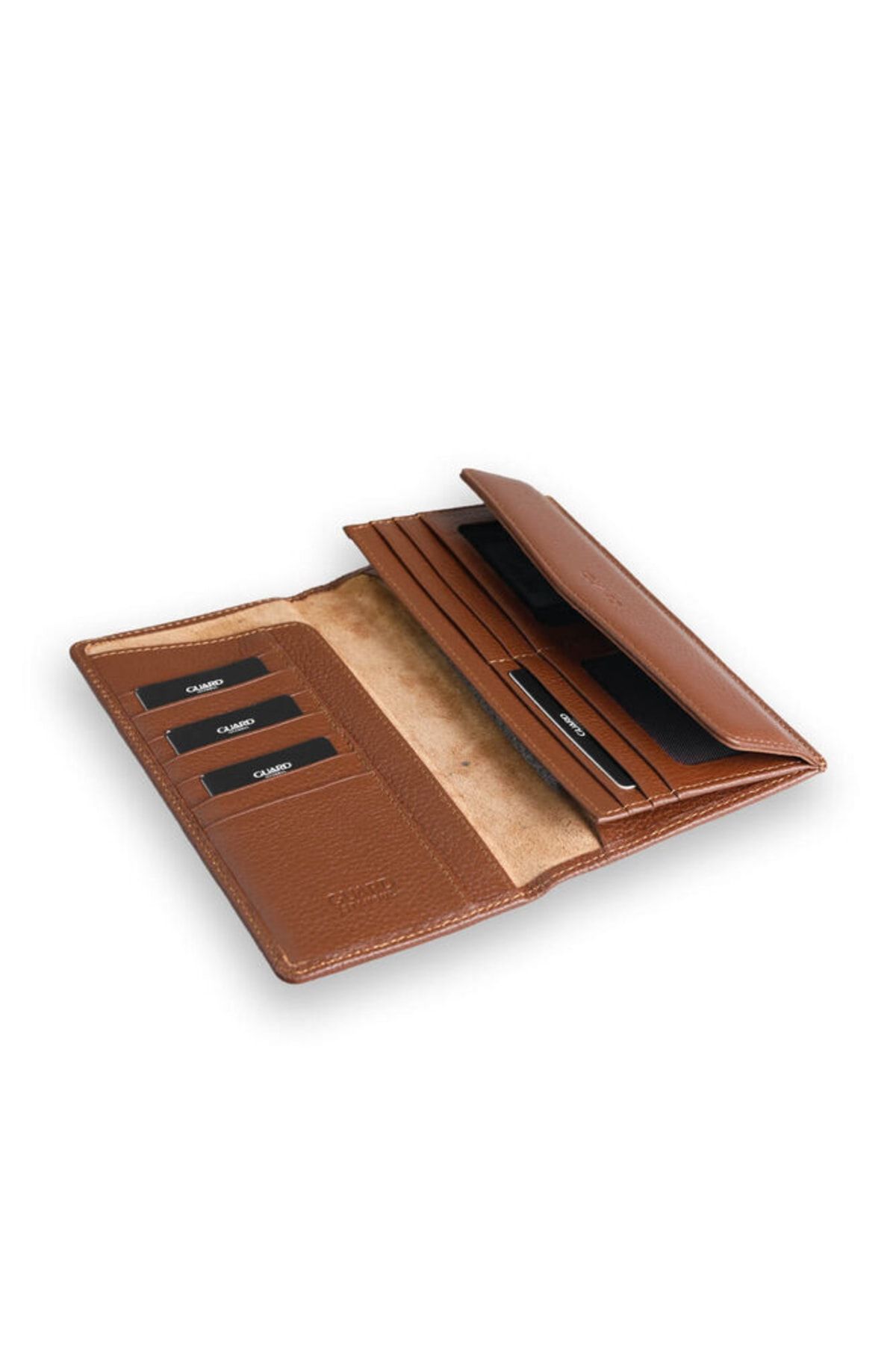 GUARD-Leather Tan Wallet - with Phone Port 3