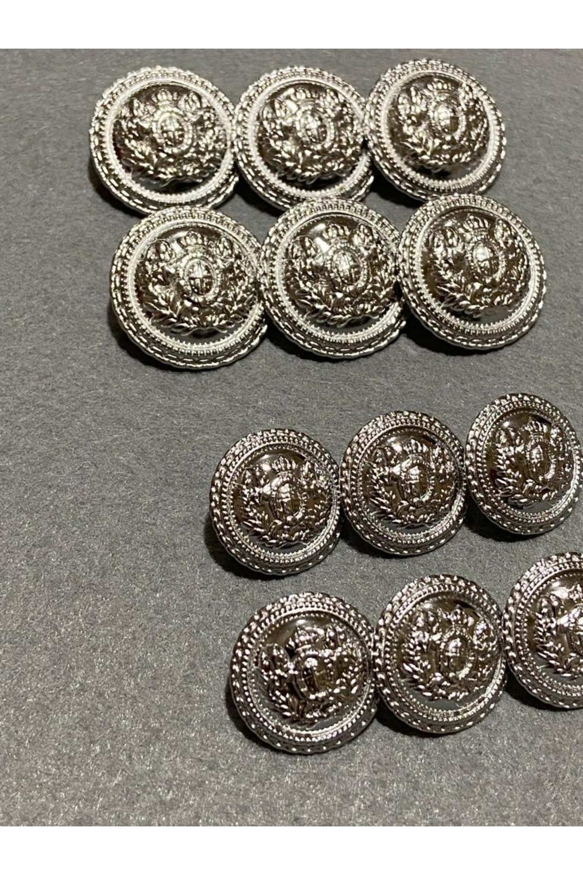 Blazer Jacket Button Wreath Crest Model Silver Set of 6+6