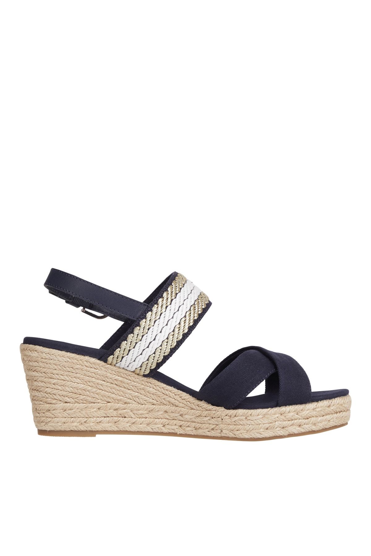 Tommy Hilfiger Niebieskie Damskie Buty Na Koturnie Fw0fw07090dw6 Kobieta - 39