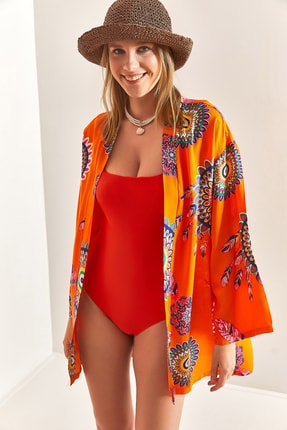 Bianco Lucci Kadın Multi Desenli Kimono 30011045