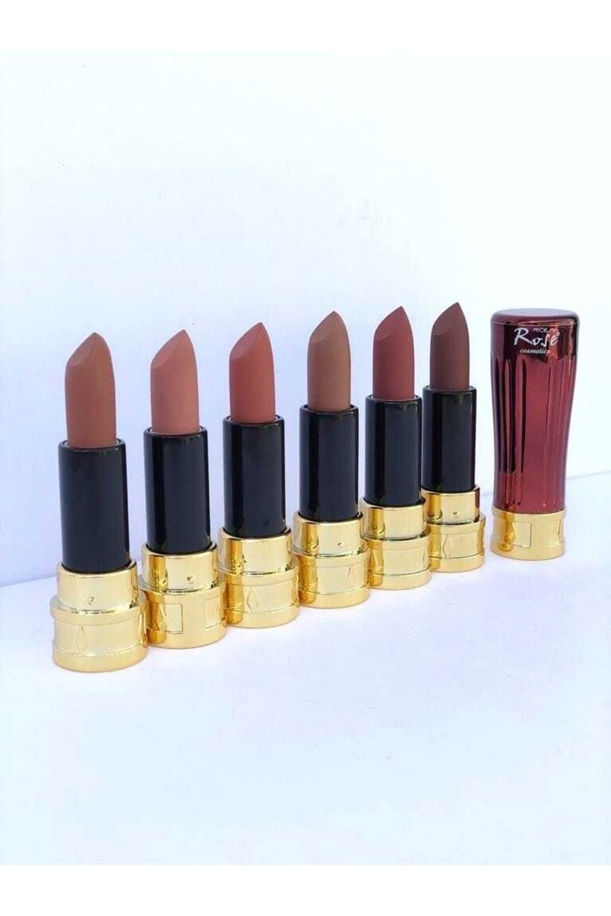 Roesıa Rose Cosmetics-Rose Wild Matt 6 Colors 6-Piece Lipstick Series 3