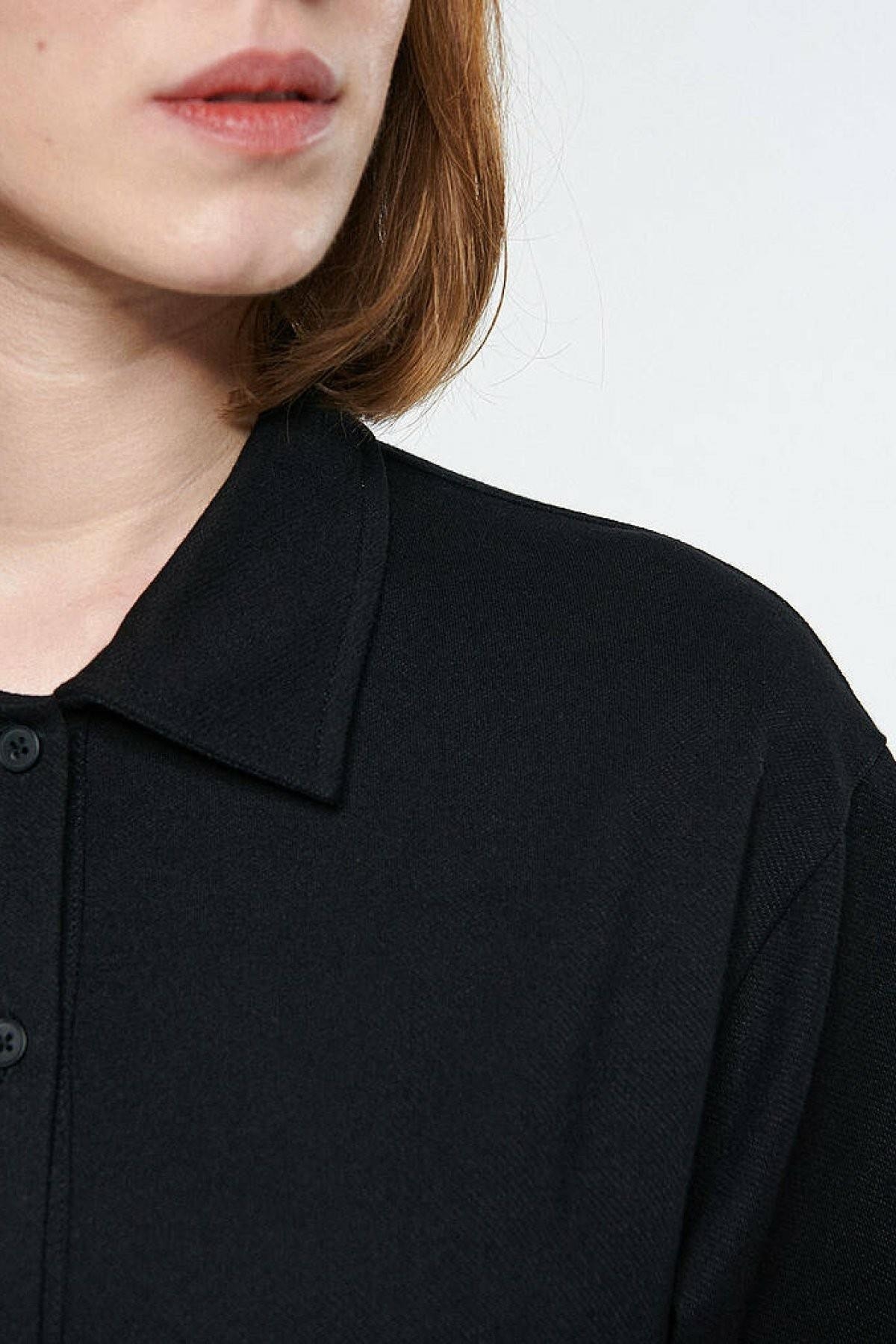 سویشرت زنانه مشکی ماویMavi | 1611473-900-STD اورجینال - تصویر 5