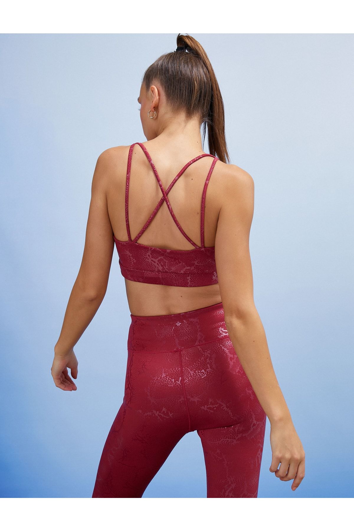 Koton Sport-BH Bordeaux Unifarben TB6761