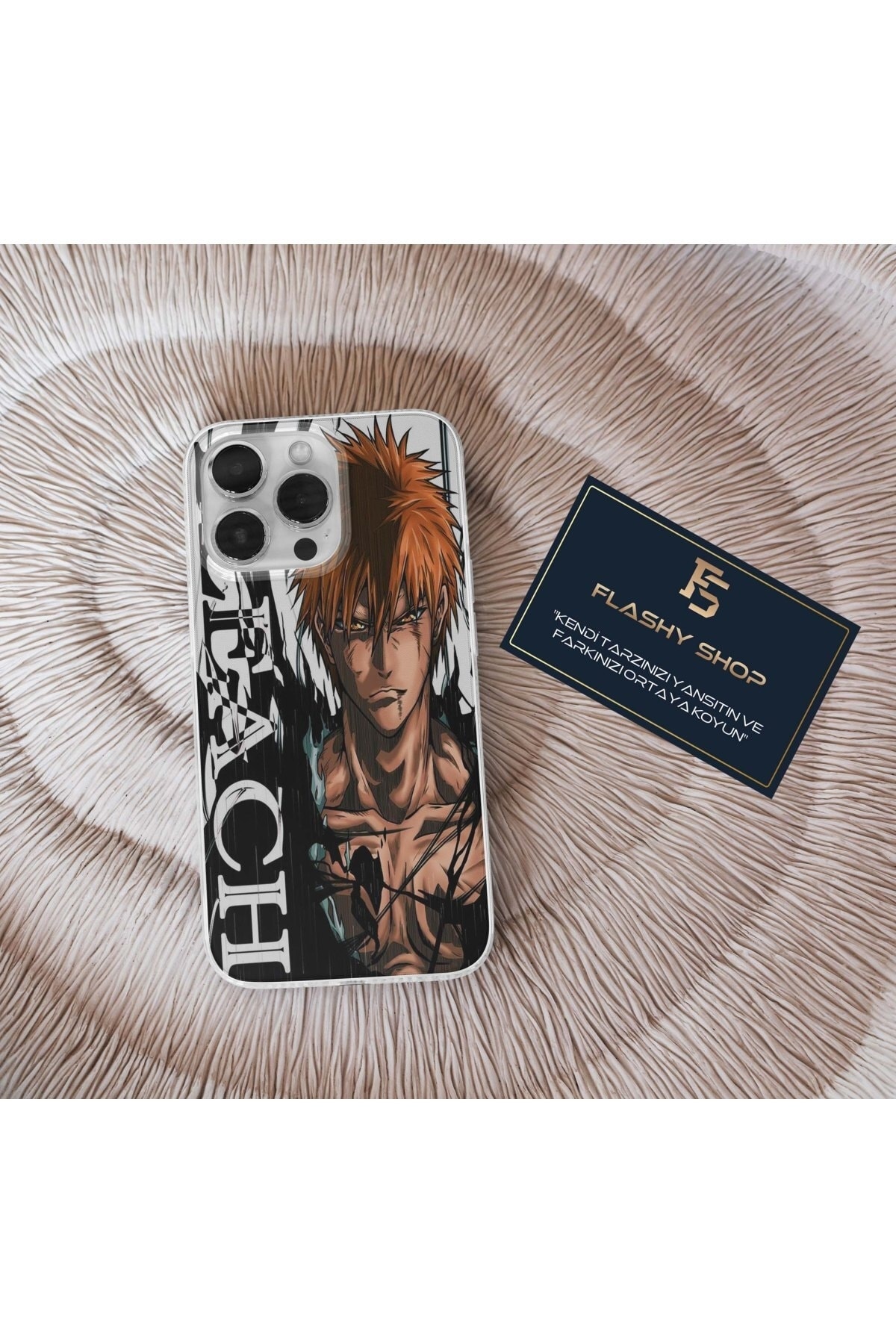 Transparent Case with Samsung Galaxy A23 Compatible Bleach Ichigo Kurosaki Design