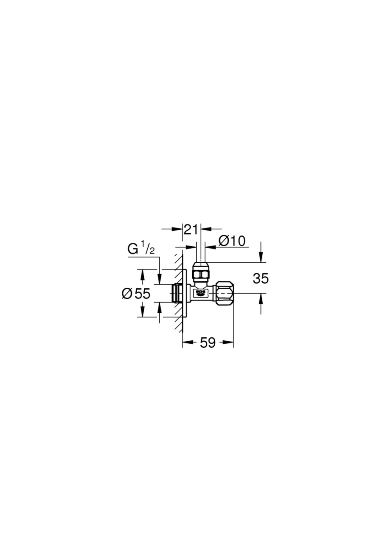 Grohe-1/2" Intermediate Tap - 22031000 1