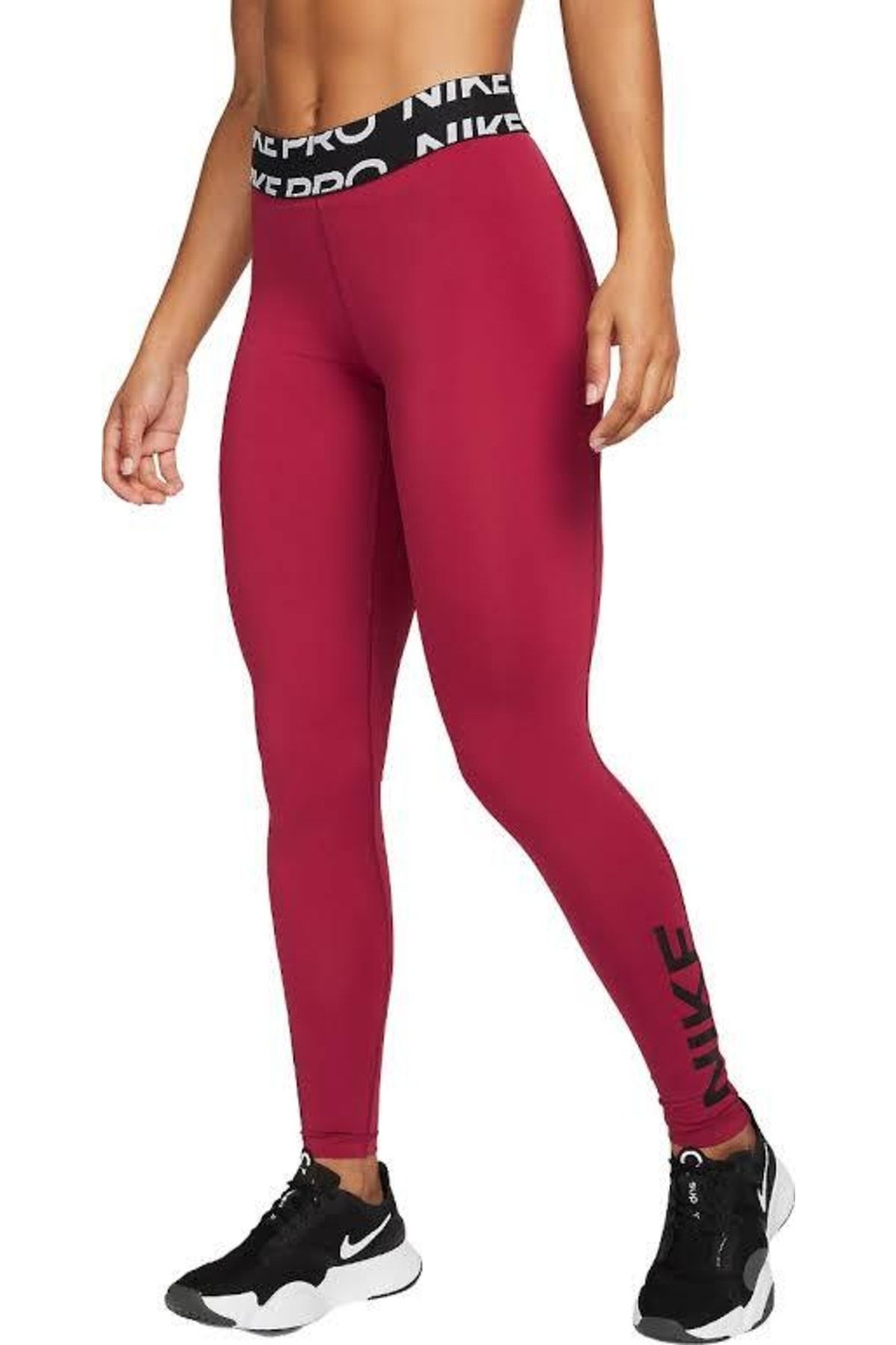 Nike Pro Dri-fit Mid Rise Graphic 7/8 Training Women's Tights - Trendyol