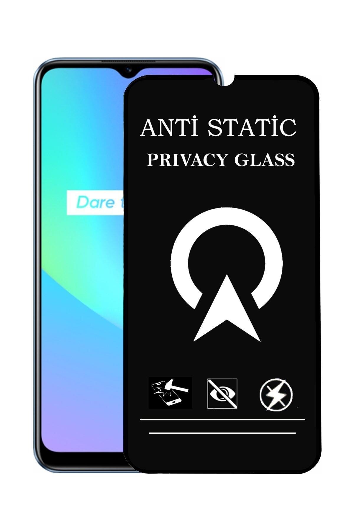 Realme C25 Tam Kaplayan Anti Statik Görünmez Safir Ekran Koruyucu Hayalet Cam