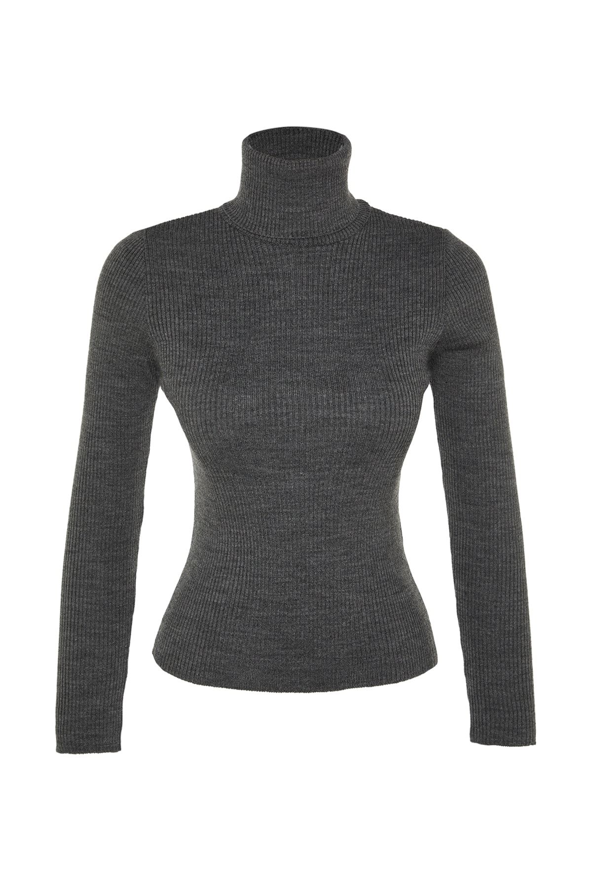 Trendyol Collection-Rollkragenpullover in Anthrazit – TWOAW21KZ1279 7