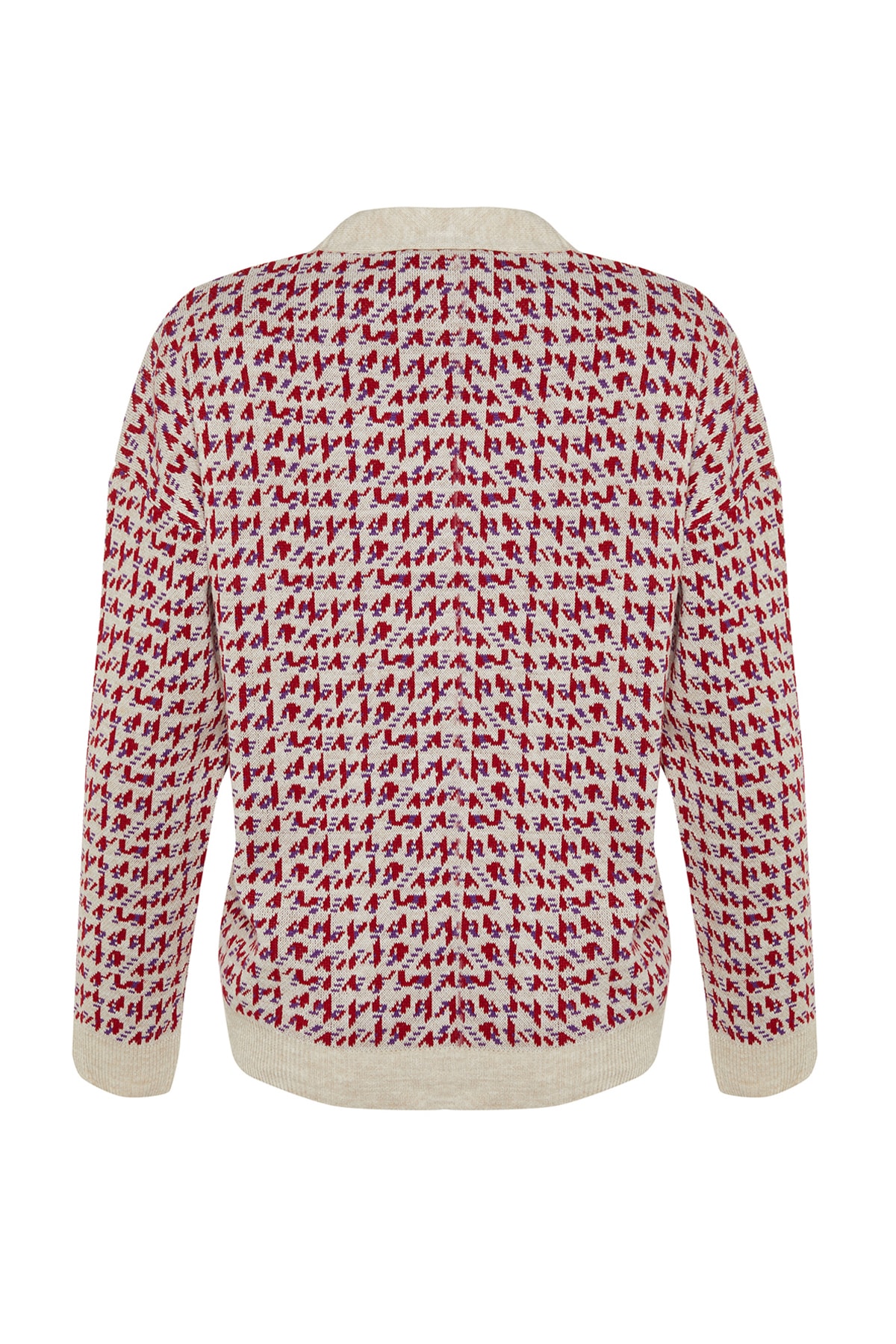 Trendyolmilla  Bej Geniş Kalıp Triko Hırka TWOAW22HI0268 - Görsel 9