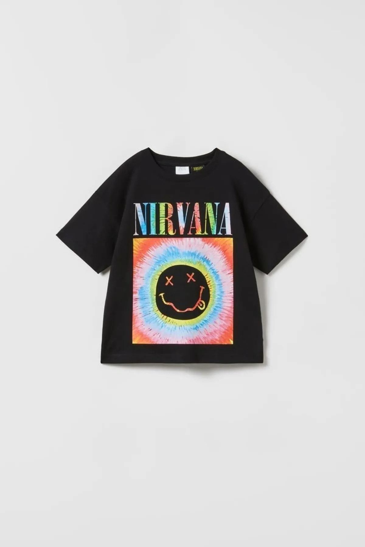 Machetta Renkli Nirvana Emoji On Arka Bask l Oversize Cocuk T shirt Fiyat Yorumlar Trendyol