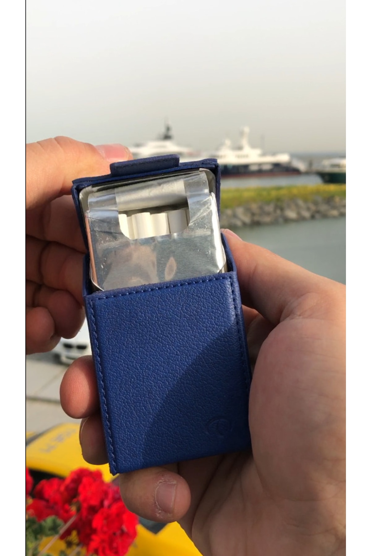 کیف پول مردانه آبی CIGBOXTR | KDMCGBX اورجینال - تصویر 3