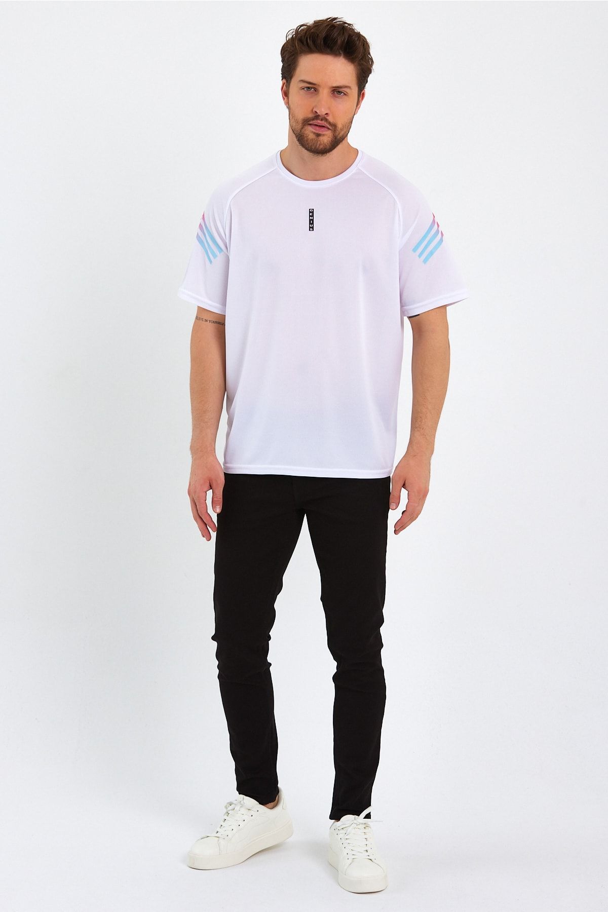 GENIUS STORE-Store Herren-Sport-T-Shirt, bedrucktes Fitness- und Training-Fit-T-Shirt 2