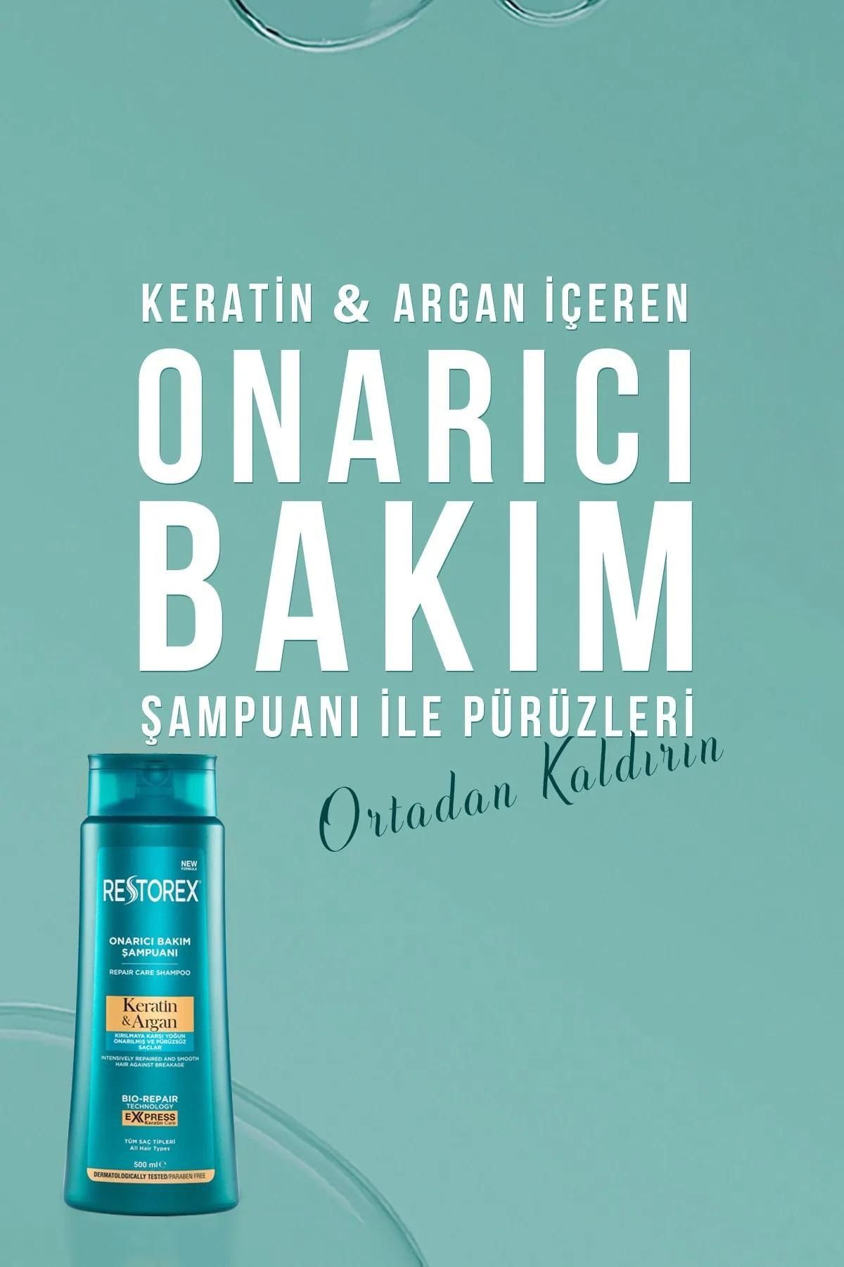 Restorex-Keratin & Argan Shampoo 500 ml 2 Pieces 3