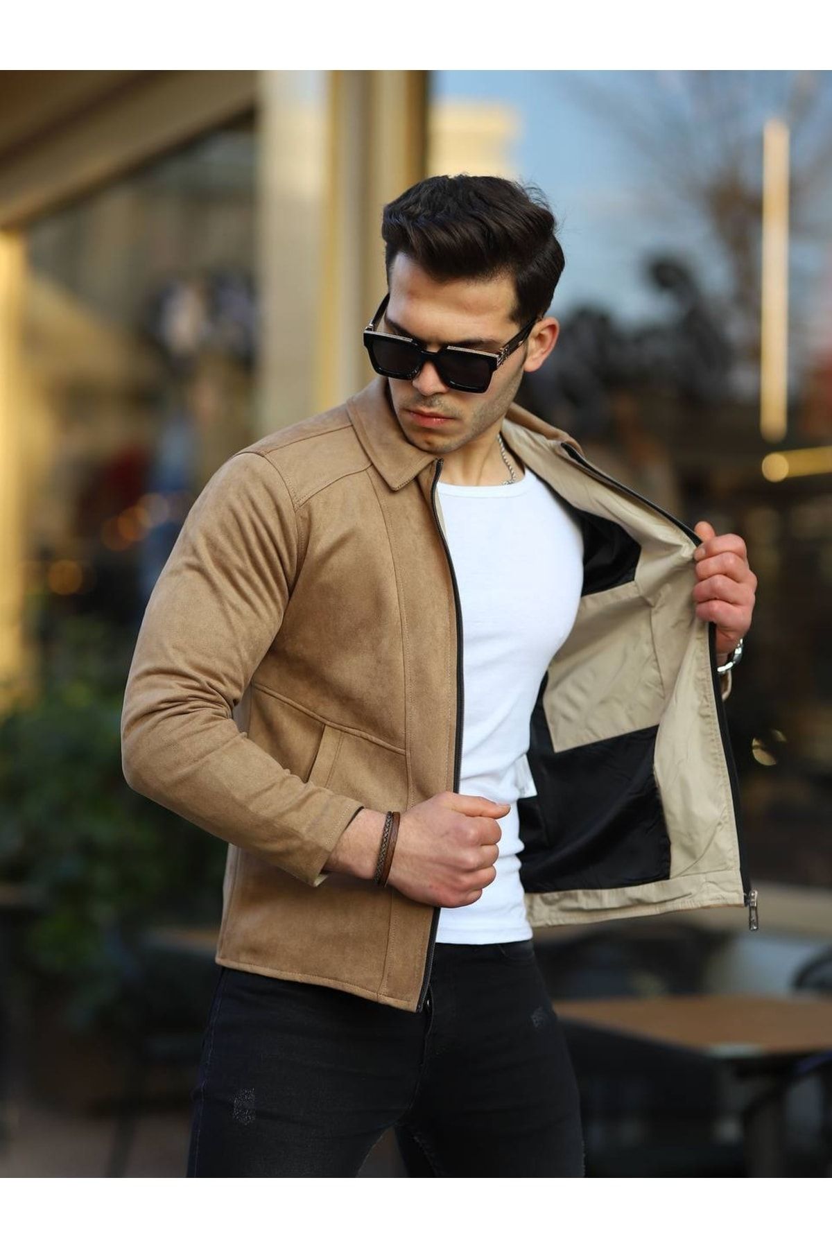 Polo shop collar jacket