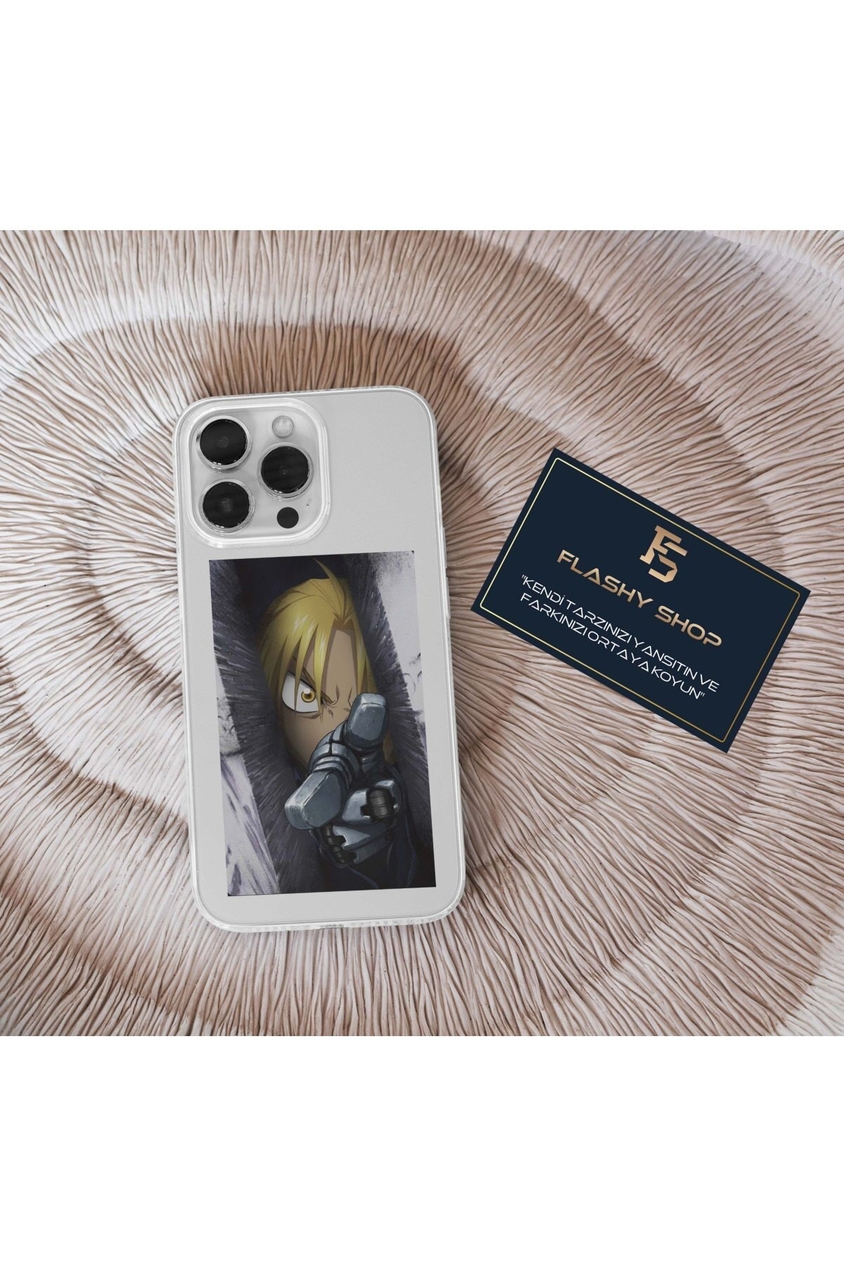 Samsung Galaxy A23 Compatible Fullmetal Alchemist Anime Clear Case with Edward Elric Design