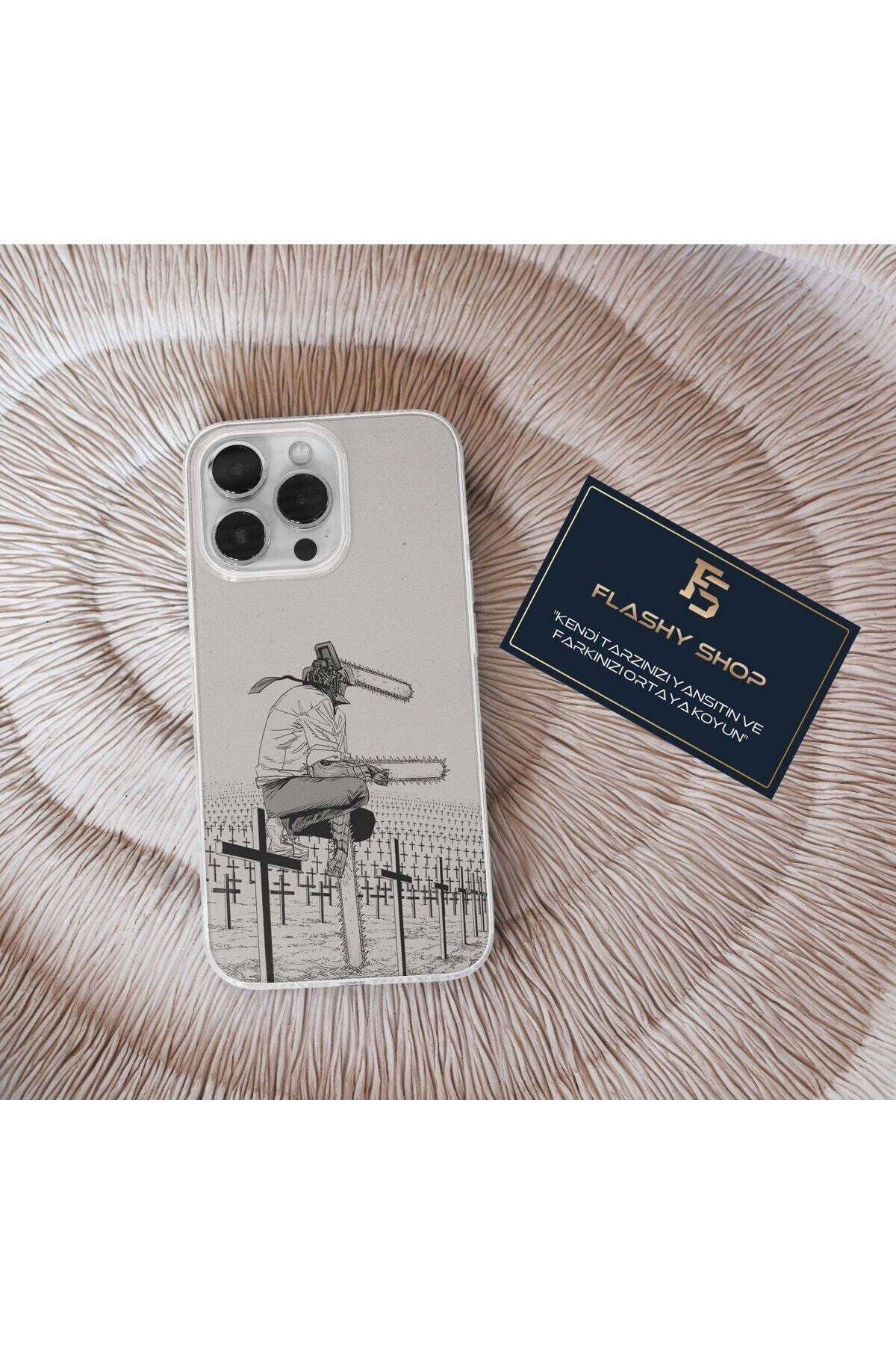 Transparent Case with Samsung Galaxy A23 Compatible Chainsaw Man Design