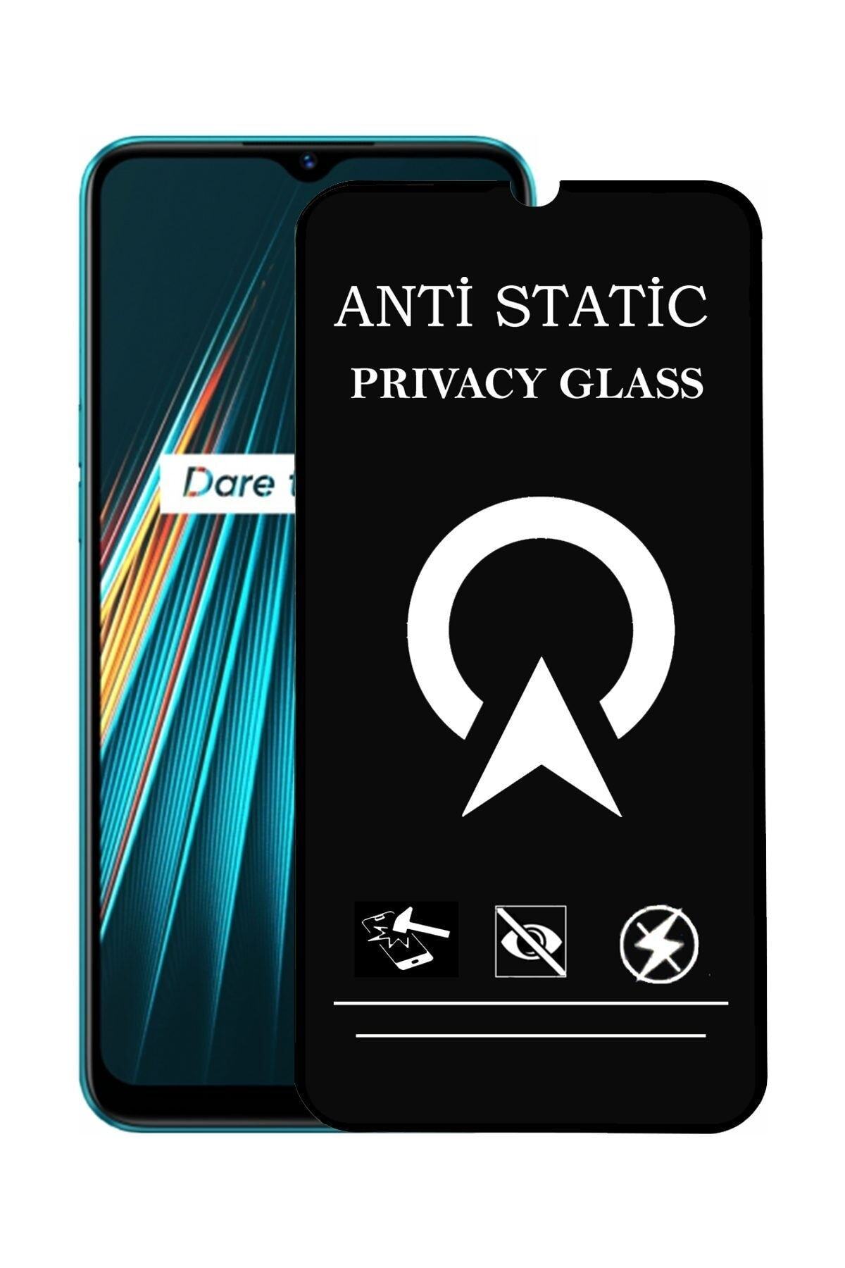 Realme 5i Tam Kaplayan Anti Statik Görünmez Safir Ekran Koruyucu Hayalet Cam