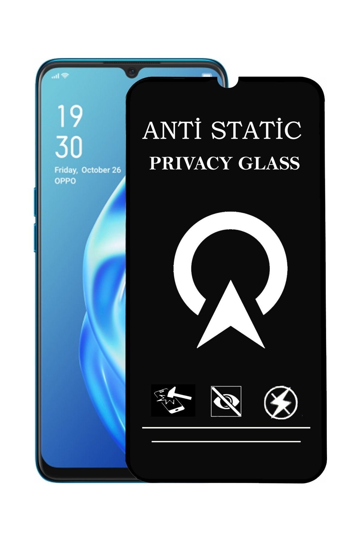 Oppo A91 Tam Kaplayan Anti Statik Görünmez Safir Ekran Koruyucu Hayalet Cam