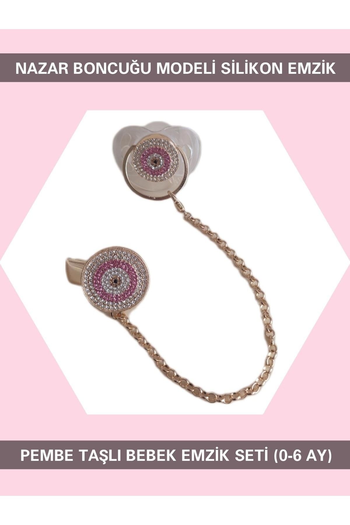 Sahi Aksesuar-Pacifier Chain and Evil Eye Bead Model - Bezyi370 1