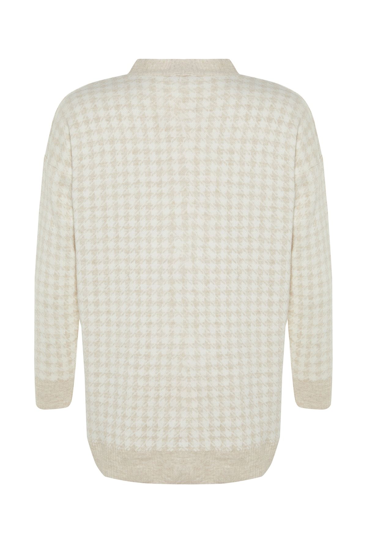 Trendyol Collection-Wide Fit Stone Colored Knitwear Cardigan - TWOAW22HI0179 7