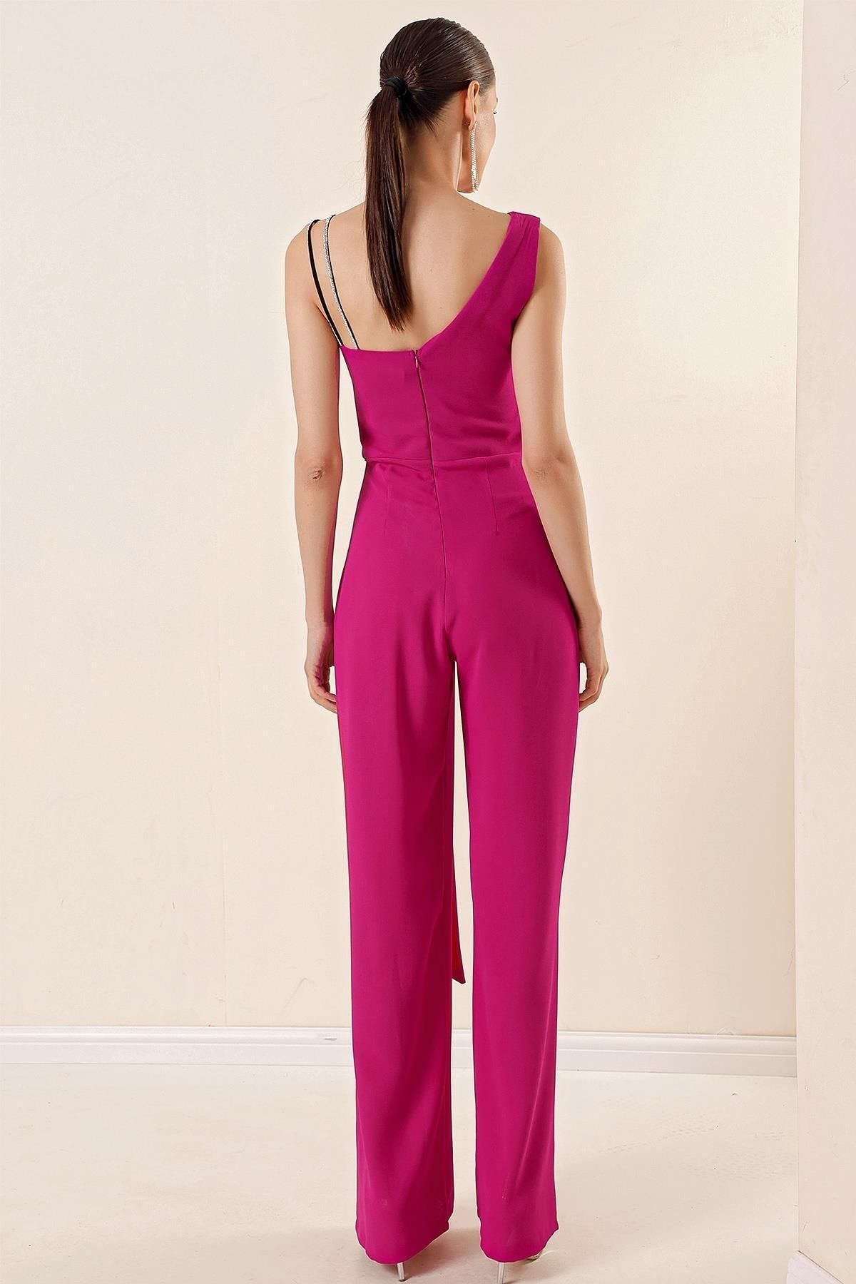 Jumpsuit with buckle straps top
