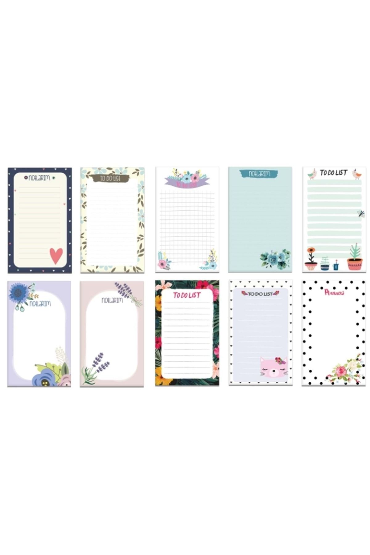 Bubu-4-Piece To Do Lıst Memo Pad Notepad 8.5x14cm 96 Sheets 7